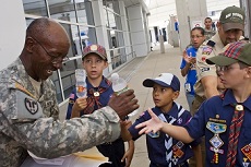 greeting troops