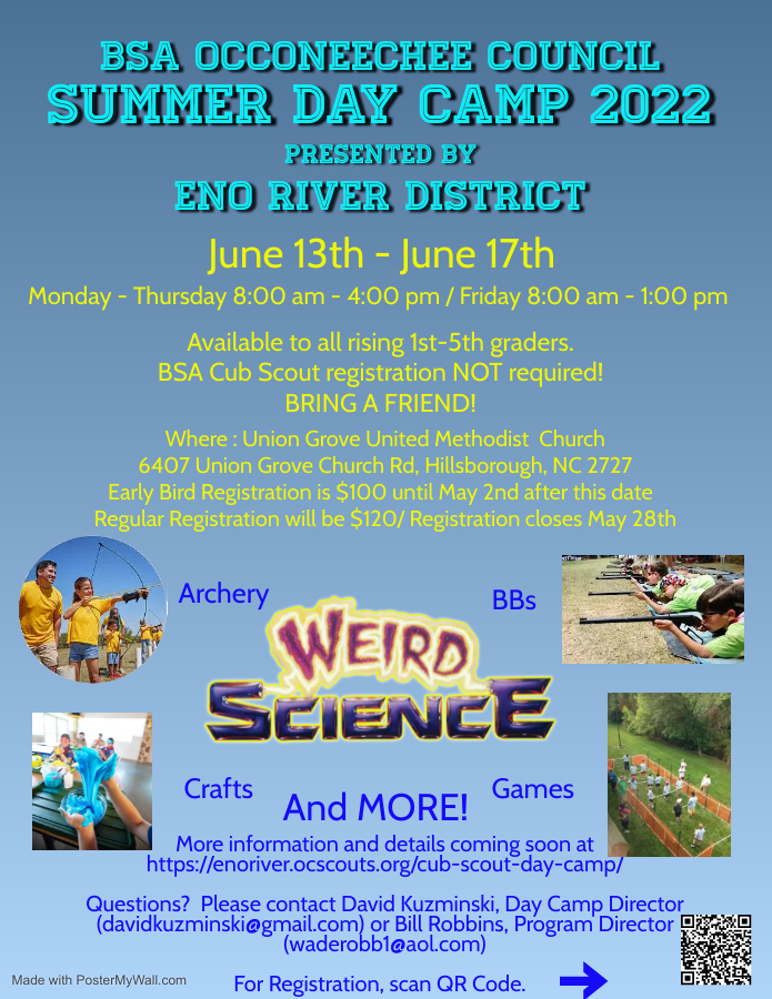 Eno River Day Camp flyer