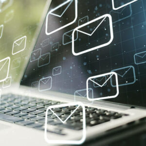email and laptop